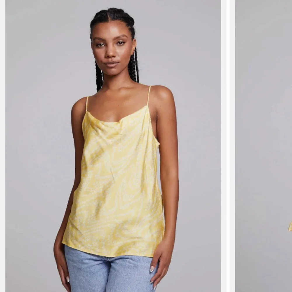 Chaser Bleeker Lemon Zest Butter Yellow Tank Top Size Small